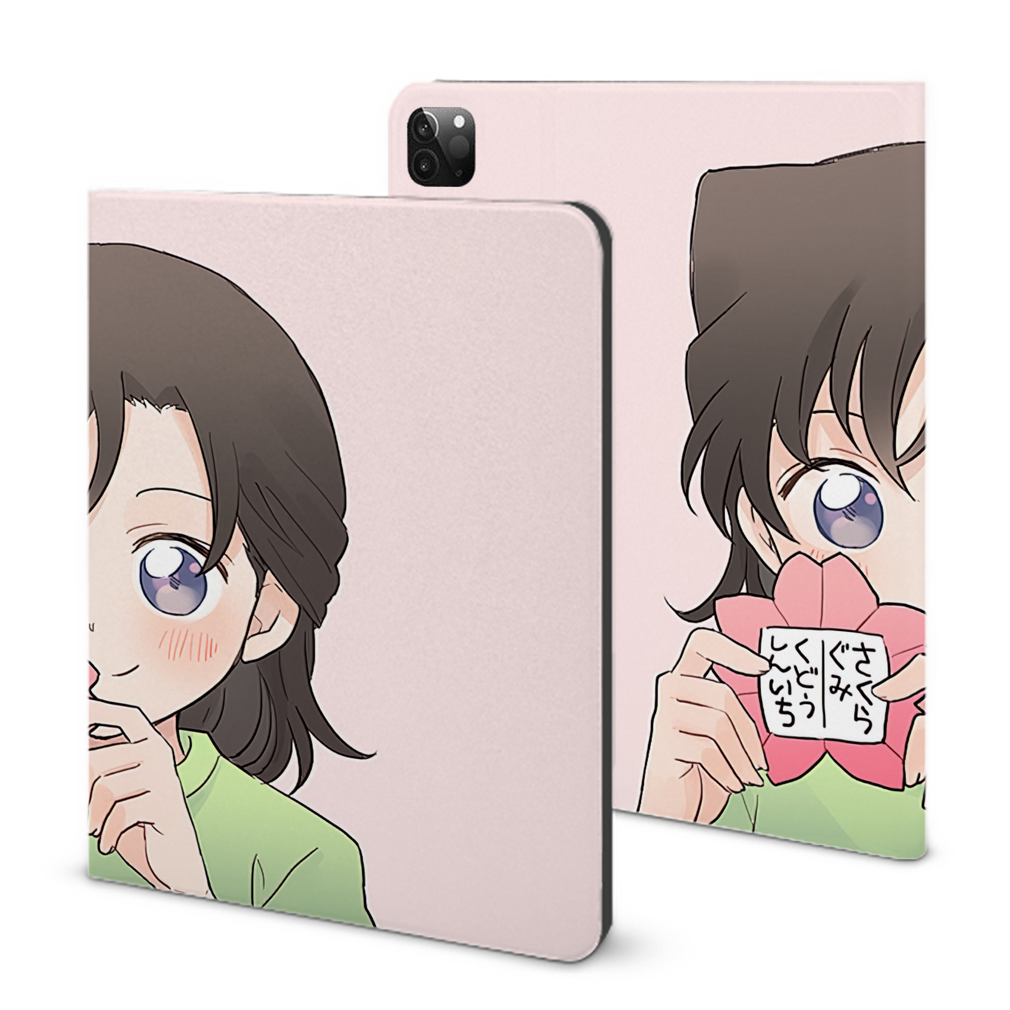 （画像用） 名探偵コナン Detective Conan IPadケース ペンホルダー付き ブックスタイルデザイン